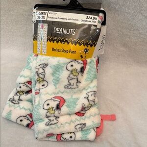 Peanuts Snoopy Unisex Sleep Pants - White and Red XL